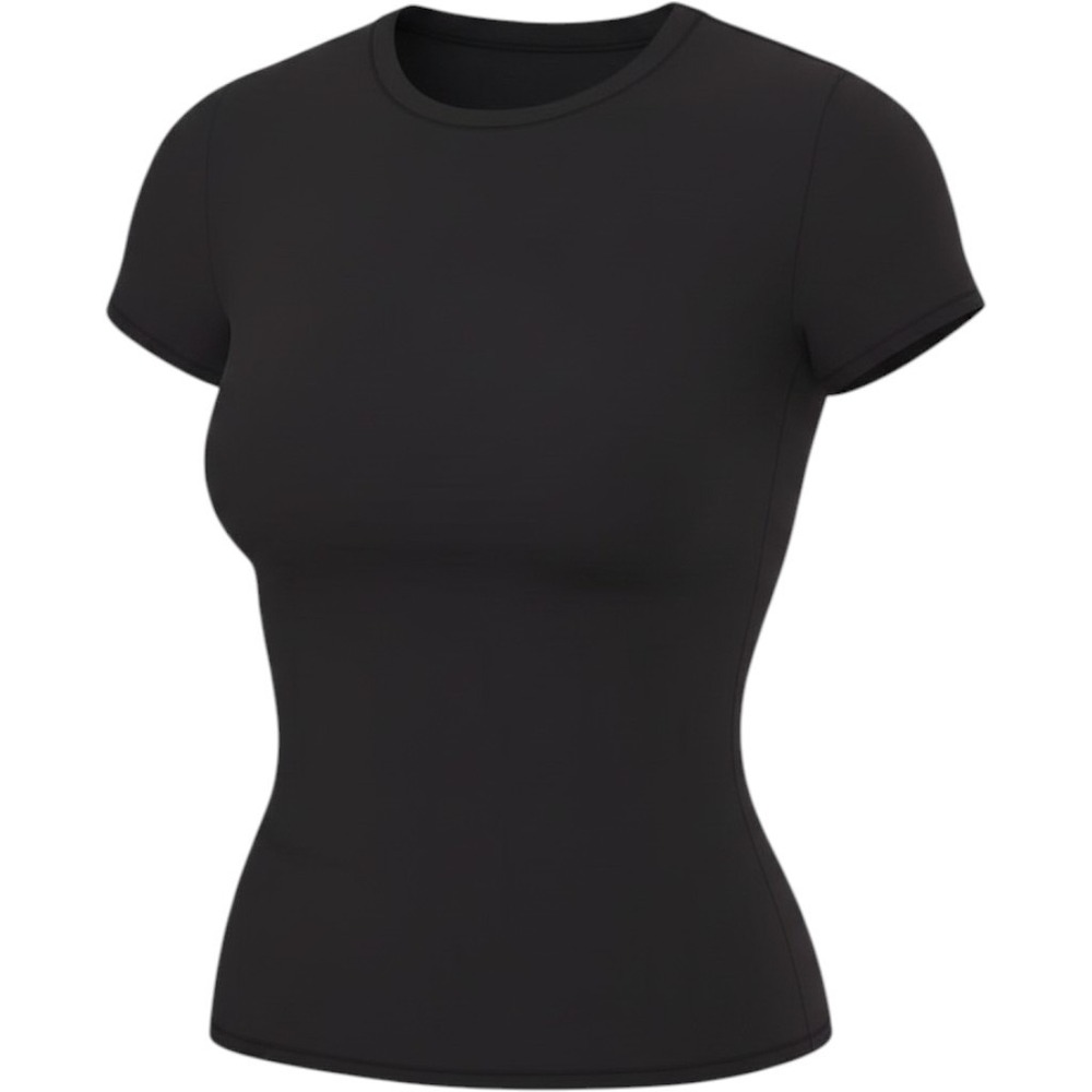 Skims Fits Everybody Short Sleeve T-Shirt Onyx Black AP-TSH-0649 Large